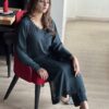 2-piece crepe georgette outfit for women – stylish lightweight formal wear set