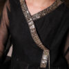 Cotton maxi dress net frock with lace embroidery and tassels